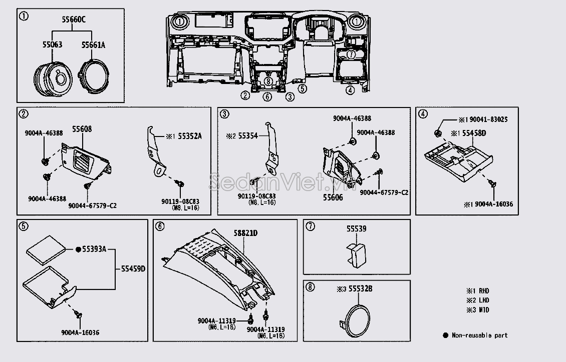 Cửa gió điều hòa 55650BZ280C0