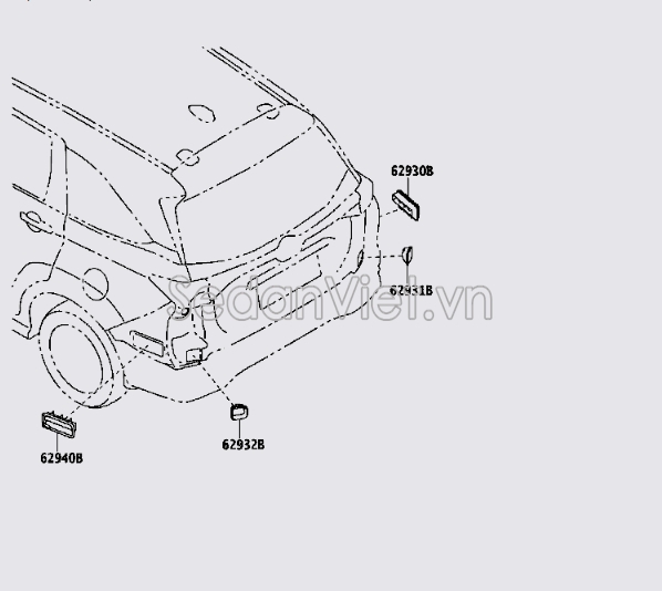 Lỗ thở thoát khí mùi trong xe 62930BZ120