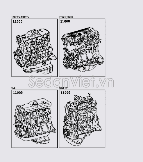 Động cơ tổng thành 190000L250