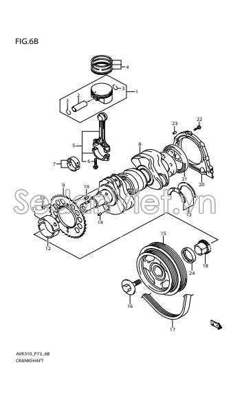 Bạc trục cơ 1234574L000A0