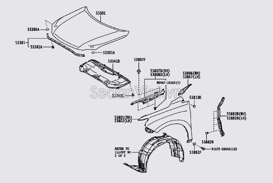 Tấm cách nhiệt capo 5334148080