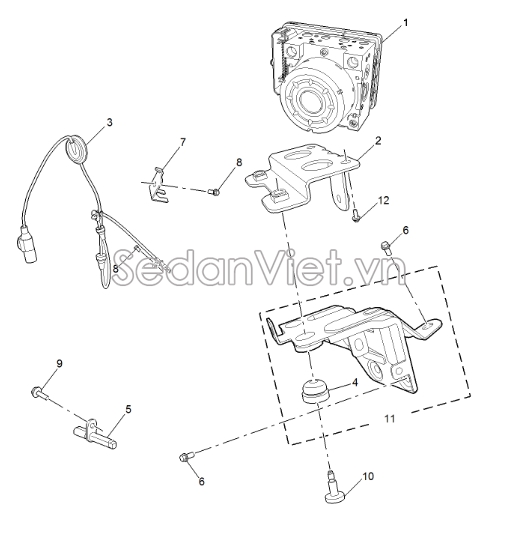 Cảm biến abs sau 10136735