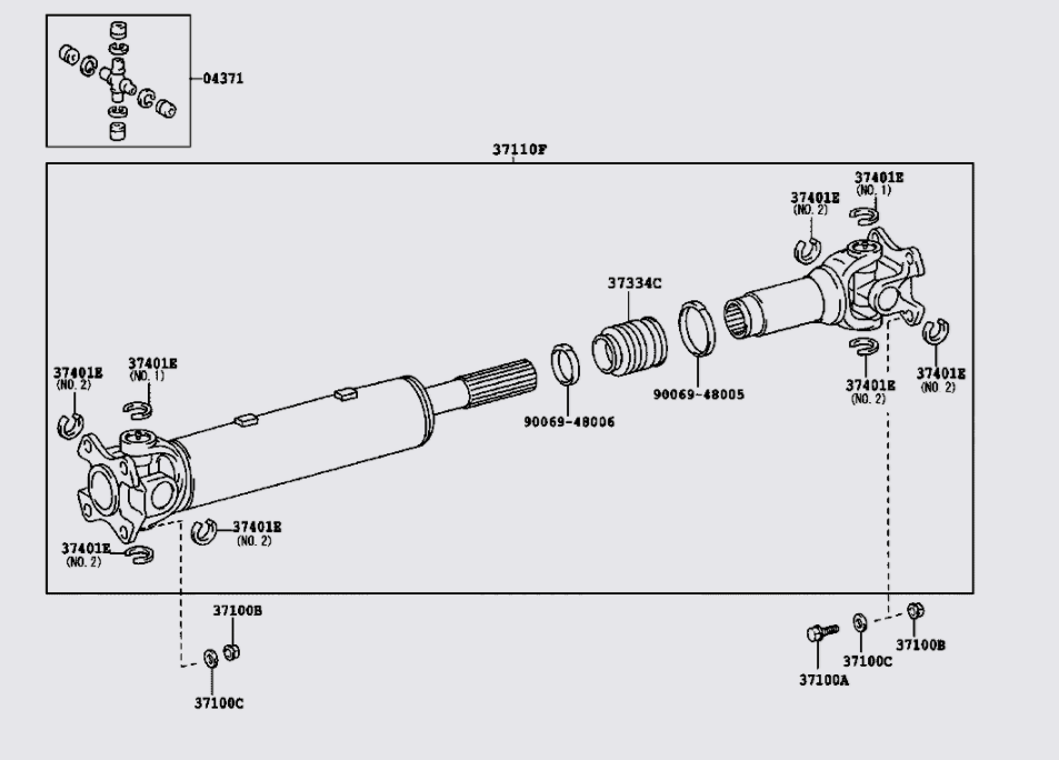 Trục các đăng 371100K010