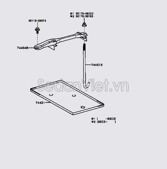 Thanh sắt chặn bình ắc quy 7440460130