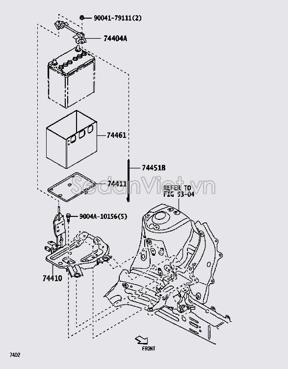 Giá đỡ bình ắc quy 74410BZ070