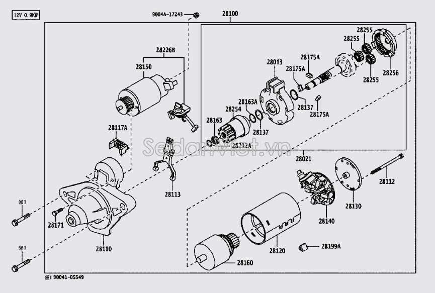 Vỏ máy đề 28110BZ170