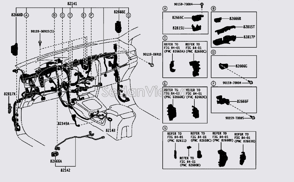 Dây điện khoang táp lô 82146KKU60