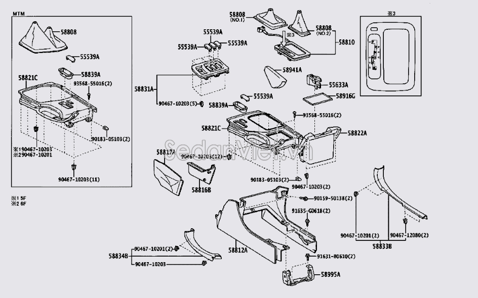 Giá bất chụp bụi cần đi số Toyota Land Cruiser Prado 2004-2009