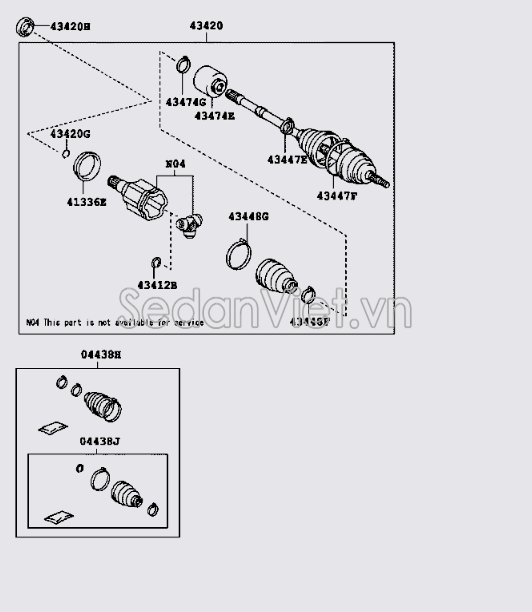 Phớt láp Lexus RX450H 2010-2013