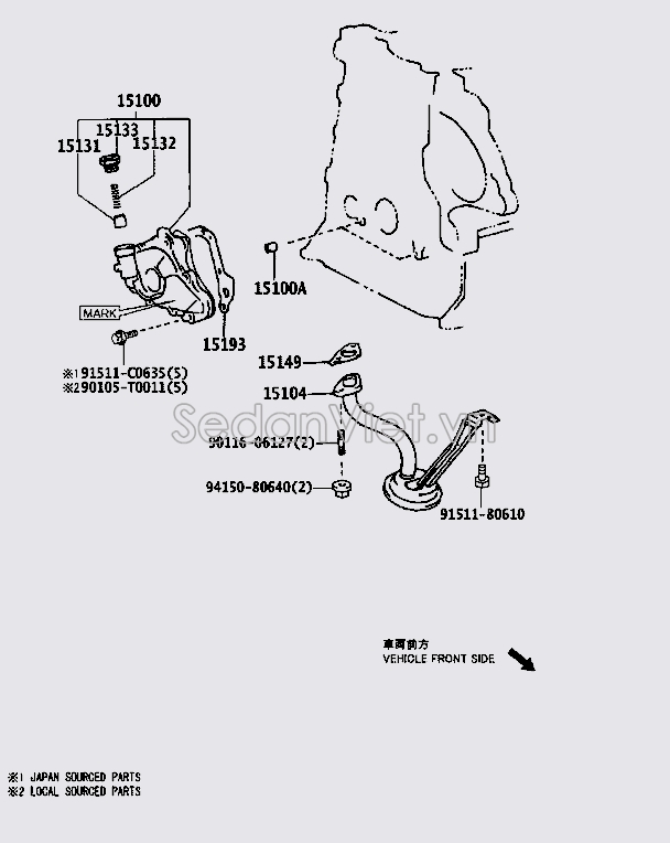 Bơm dầu động cơ 151000D041