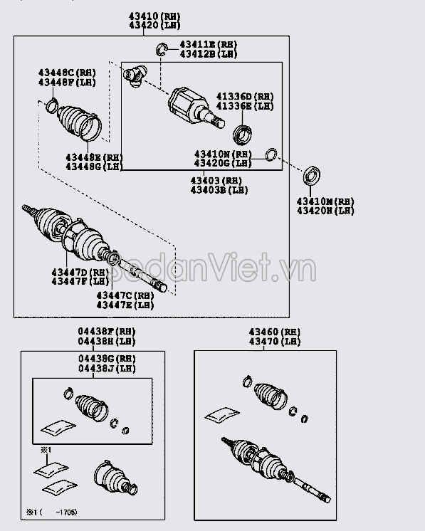 Phớt láp Toyota Land Cruiser Prado 2009-2013