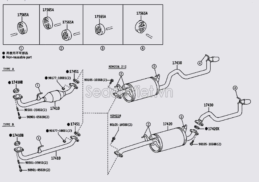 Ống xả đoạn cuối 1743030070