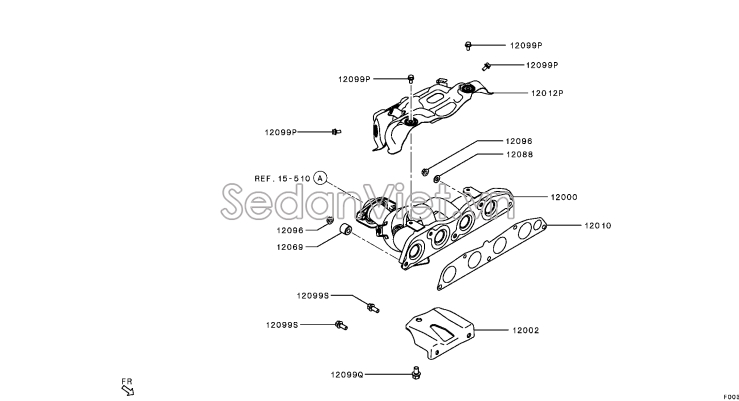 Tấm cách nhiệt cổ xả 1555B025