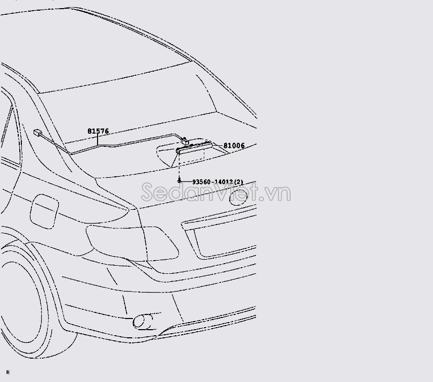 Dây điện bóng đèn báo phanh 8193502060