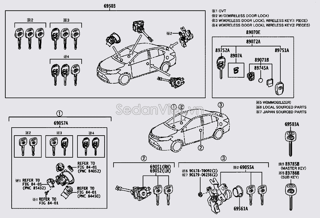 Ổ khóa cốp hậu 69055A