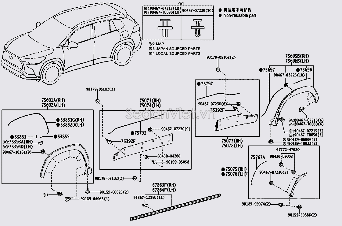 Ốp phồng hông sau 756050A010