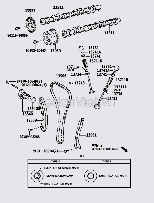 Trục cam số 2 1350222011