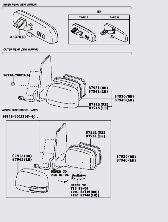 Nhựa ốp gương chiếu hậu 879150K110