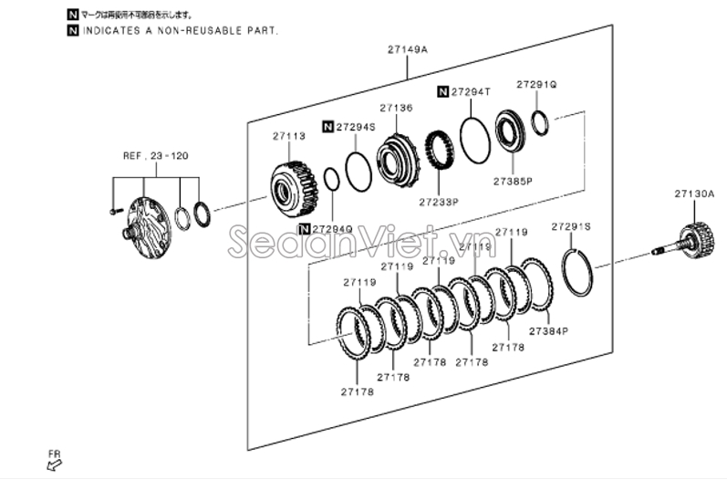 Piston hộp số tự động Mitsubishi Triton 2024-2025