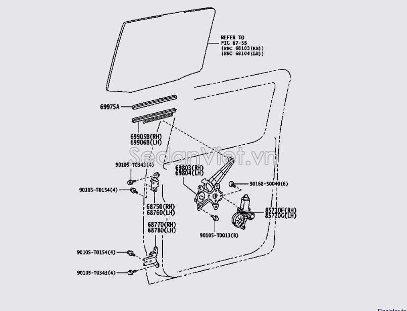 Mô tơ lên xuống kính cánh cửa 857200K270