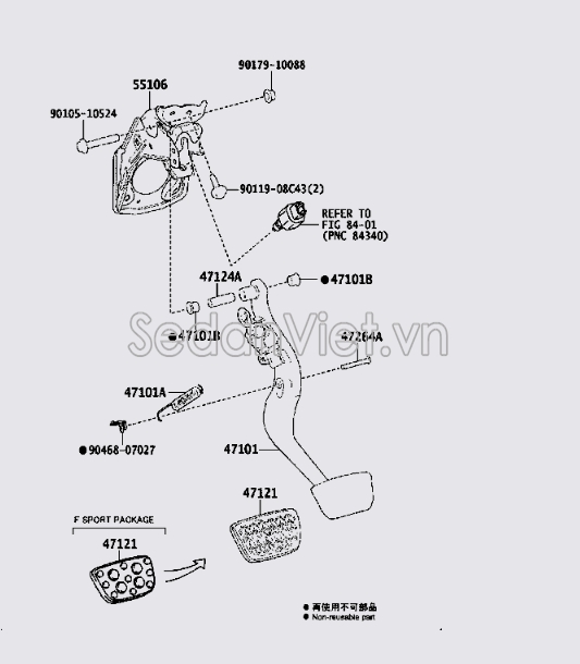 Giá bắt bàn đạp chân phanh 5510648230