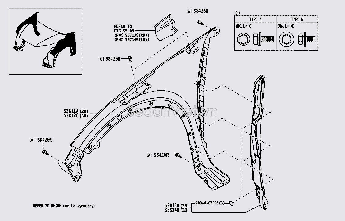 Tai xe 53811BZ510