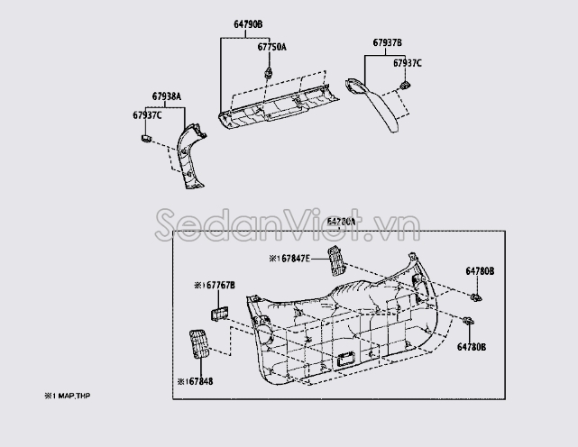 Táp bi cánh cửa hậu 647800A040C0