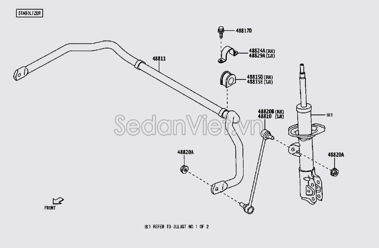 Thanh cân bằng trước 48811BZ290