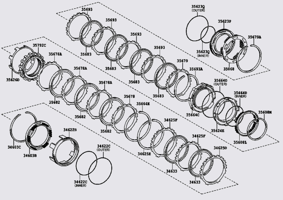 Piston hộp số tự động 9052099050