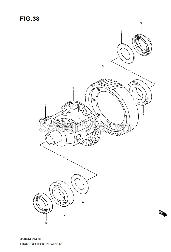 Bộ vi sai hộp số tự động 2731077MT0000