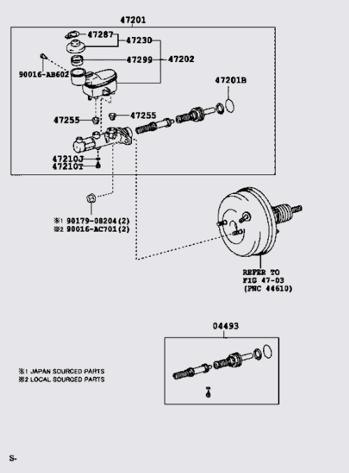 Bộ cupep tổng phanh 044930K010