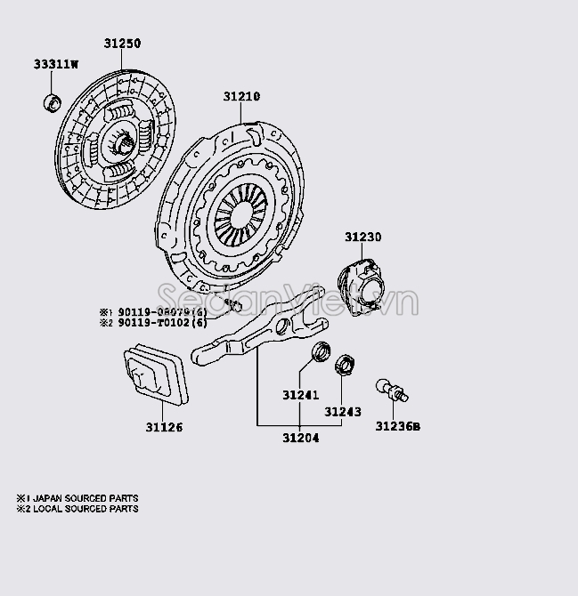 Càng đẩy bi tê 312040K110