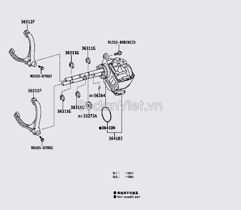 Trục lên số 3641060111