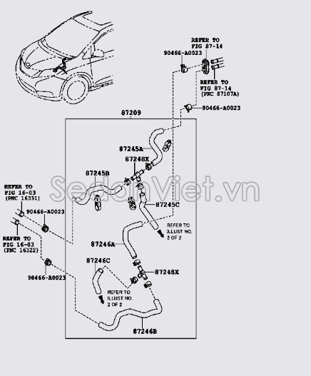 Ống nước giàn sưởi vị trí C 8724508330