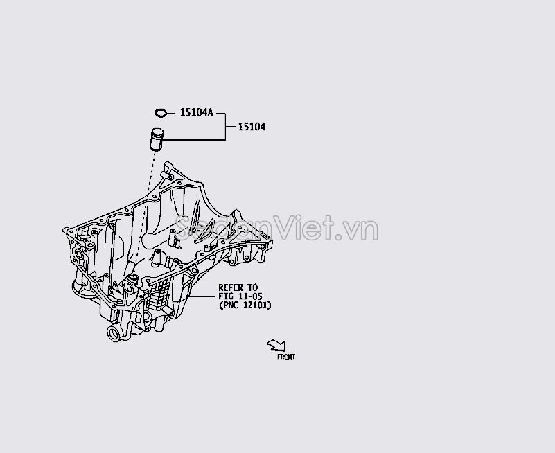 Vòi bơm dầu đáy cacte 151040Y010