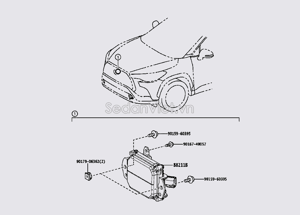 Hệ thống rada cảnh báo tiền va chạm 8821033120