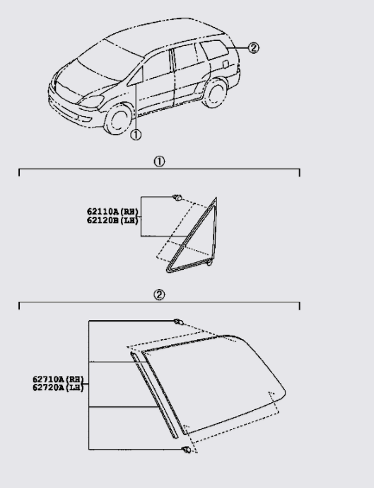 Kính chắn gió 627100K060