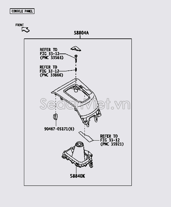 Giá bắt chụp bụi cần đi số 58804BZ100C3