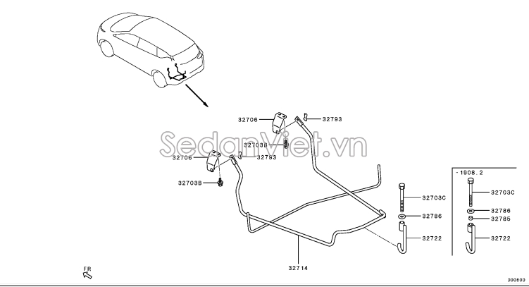 Treo lốp dự phòng Mitsubishi Xpander 2020-2022