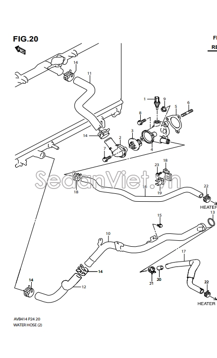 Ống dẫn nước vào két nước 1783079P40000