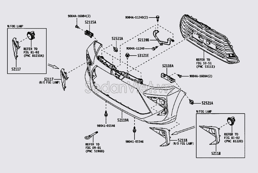 Cản trước 52119BZS50