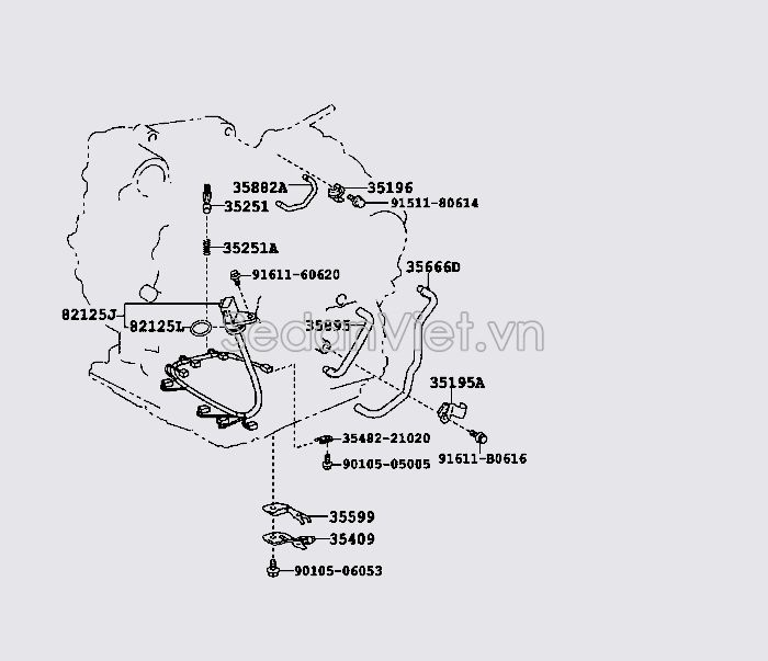 Dây điện trong hộp số 8212533060