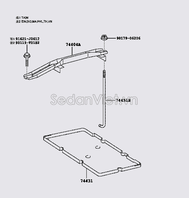 Thanh sắt chặn bình ắc quy 7440406180