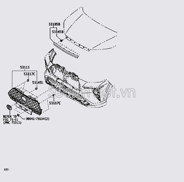 Nẹp mạ ca lăng 53105BZ010