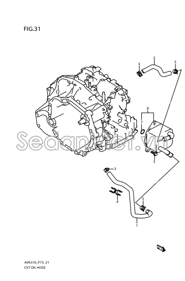 Két sinh hàn nhớt động cơ 2492184MR0