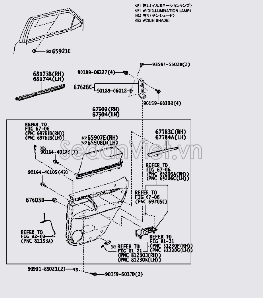 Nẹp chân kính cánh cửa 6817448070