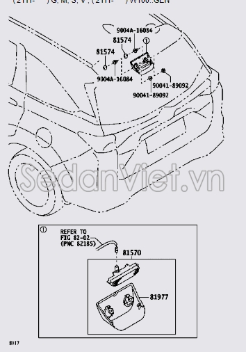 Đèn phanh cốp xe 81570BZ290