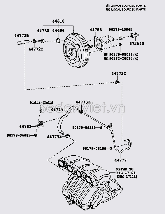 Bầu trợ lực phanh 4461006400