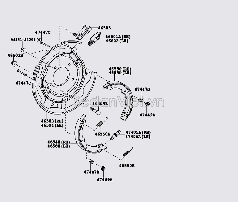 Cần tăng phanh tay 466010C010