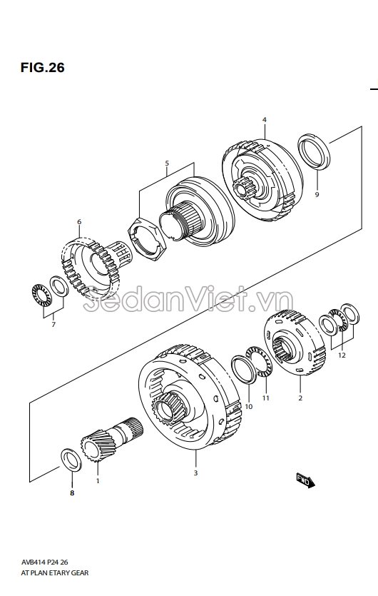 Bánh răng trục đầu vào 2491077M10000